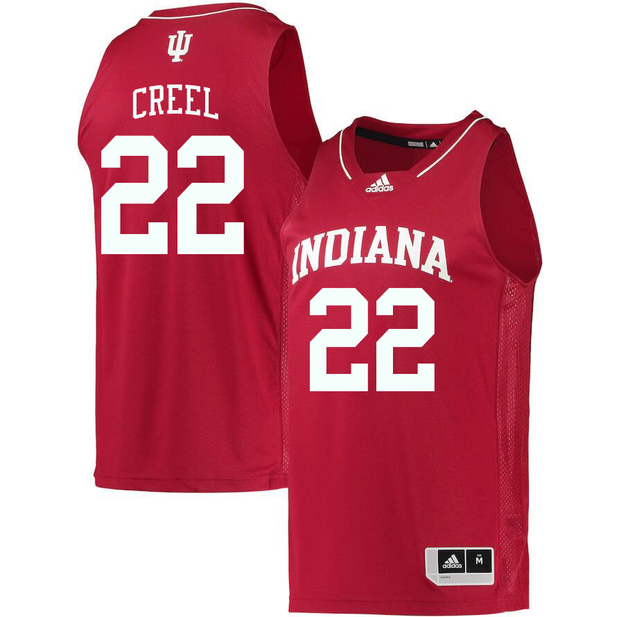 Men #22 Jackson Creel Indiana Hoosiers College Basketball Jerseys Stitched Sale-Crimson